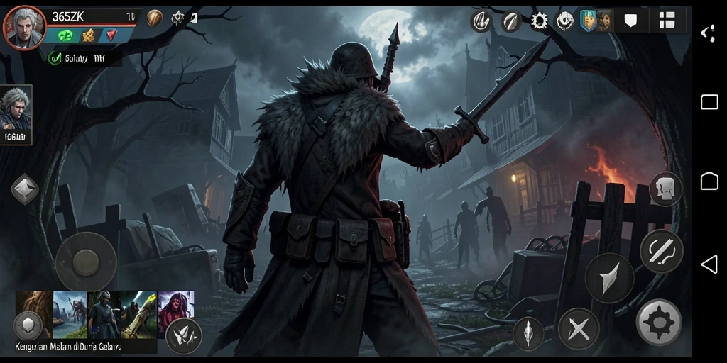 Screenshot gameplay 365ZK yang menampilkan suasana mencekam dan menegangkan.