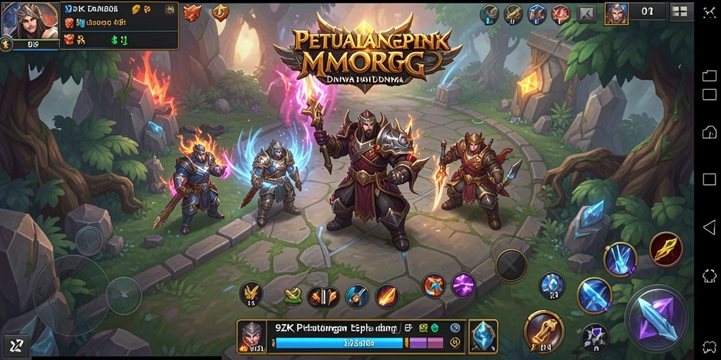 Tampilan gameplay penuh aksi dari game MMORPG 9ZK.
