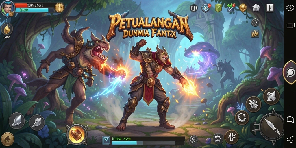 Tampilan dinamis dalam pertempuran ARPG yang seru.