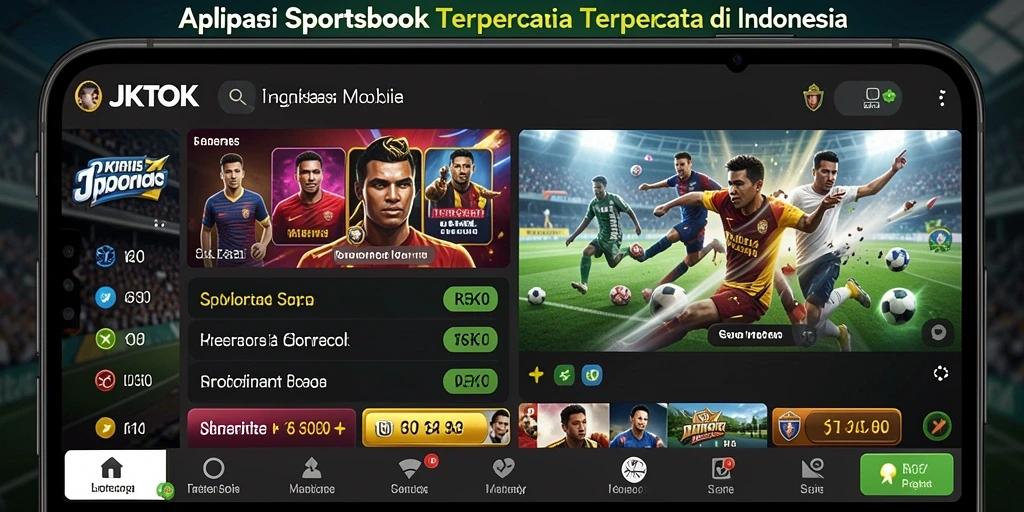 Screenshot JKTOK menampilkan halaman taruhan olahraga yang dinamis.
