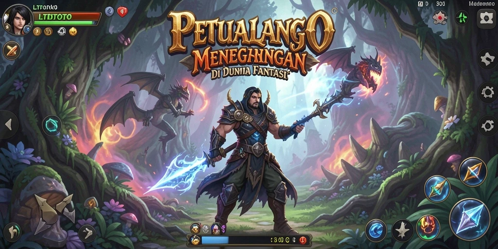 Tampilan gameplay menakjubkan dari LTDTOTO saat menjelajahi dunia fantasi.