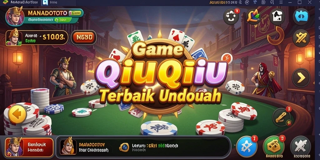 Tampilan menarik dari gameplay QiuQiu di MANADOTOTO.
