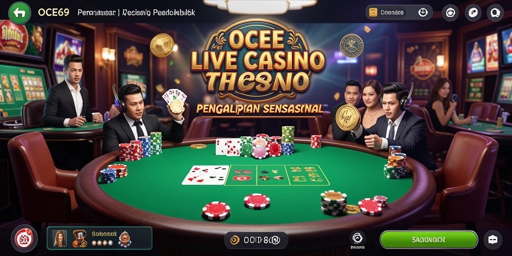 Tampilan gameplay Live Casino yang mengasyikkan dalam OCE69.