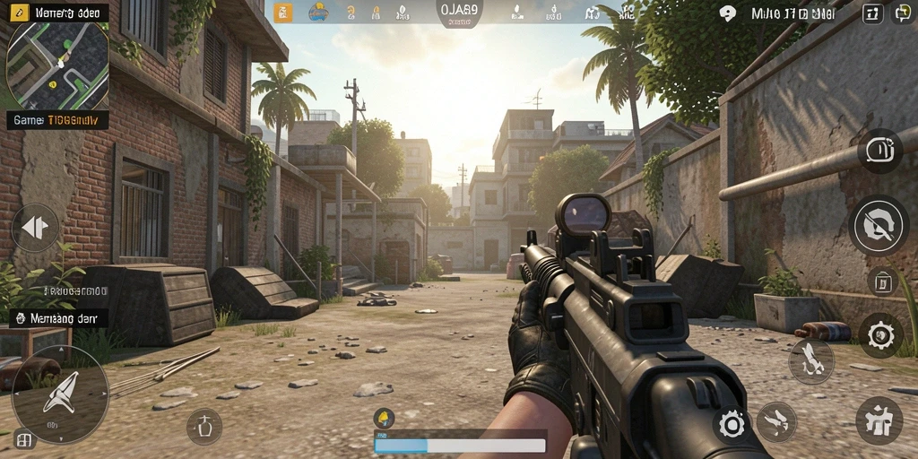 Screenshot gameplay OJA89 menampilkan aksi menegangkan di arena TPS.