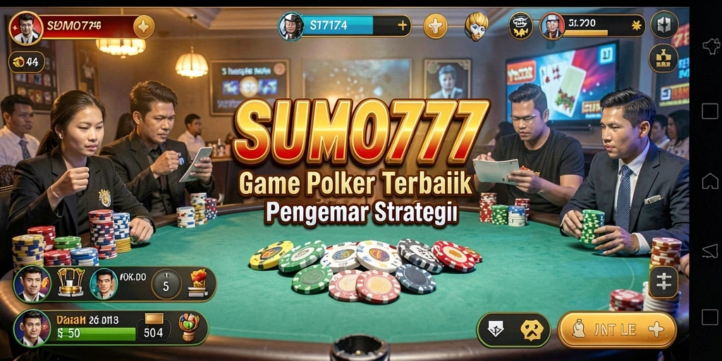 Tampilan menarik dari gameplay Poker di SUMO777 yang seru.