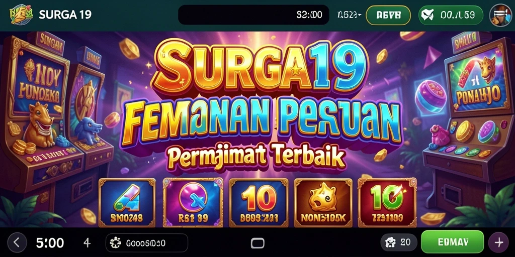 Tampilan menarik game slot SURGA19 dengan berbagai tema menawan.