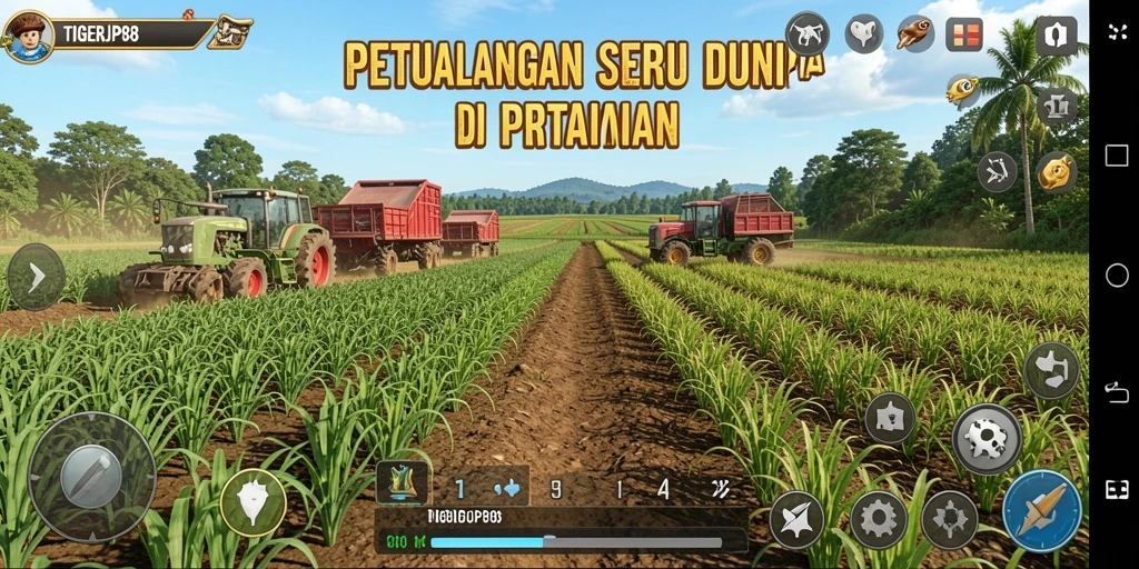 Tampilan seru gameplay <strong>TIGERJP88</strong> di dunia pertanian.