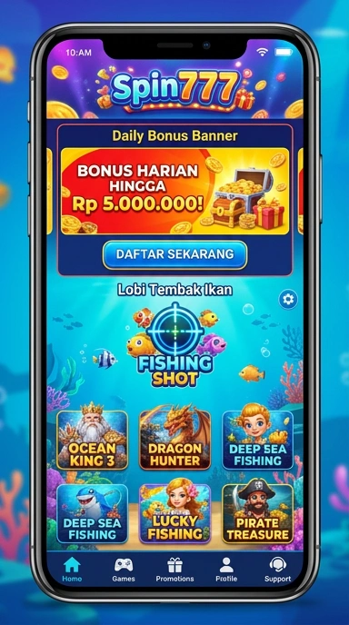 Screenshot aplikasi spin777 dengan fitur pencarian yang canggih.